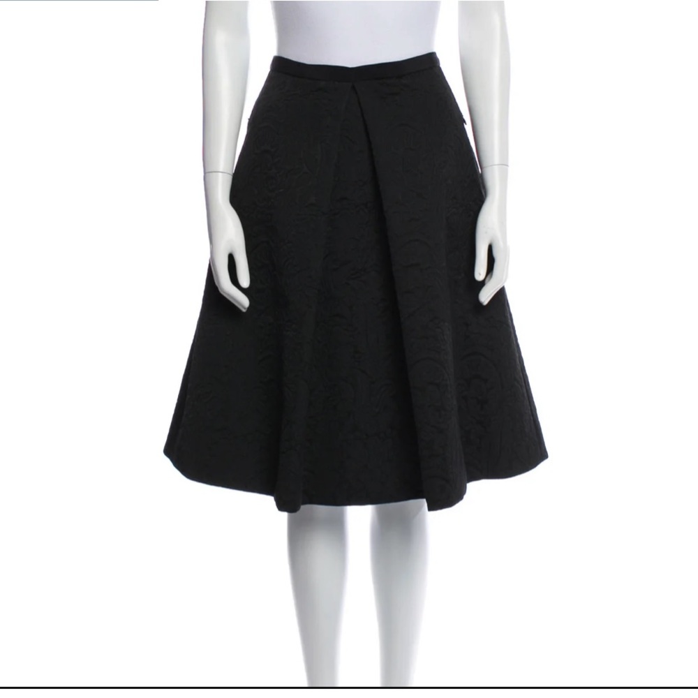 Tibi black A-line skirt
